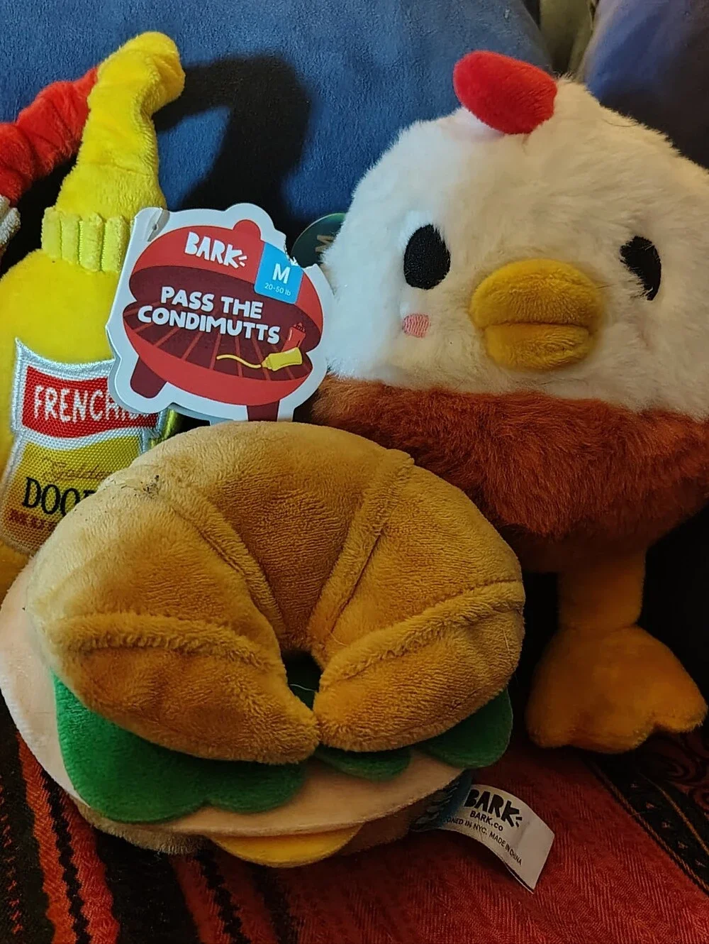 NWT BarkBox Dog Toy Lot of 3 - Chickie Baby & Pass The Condimutts Set